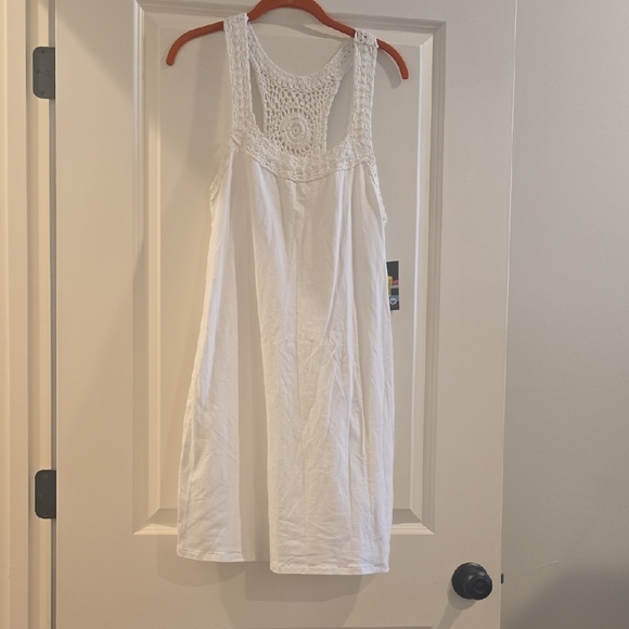 Roxy White Crochet Swim Coverup - Picture 1 of 1
